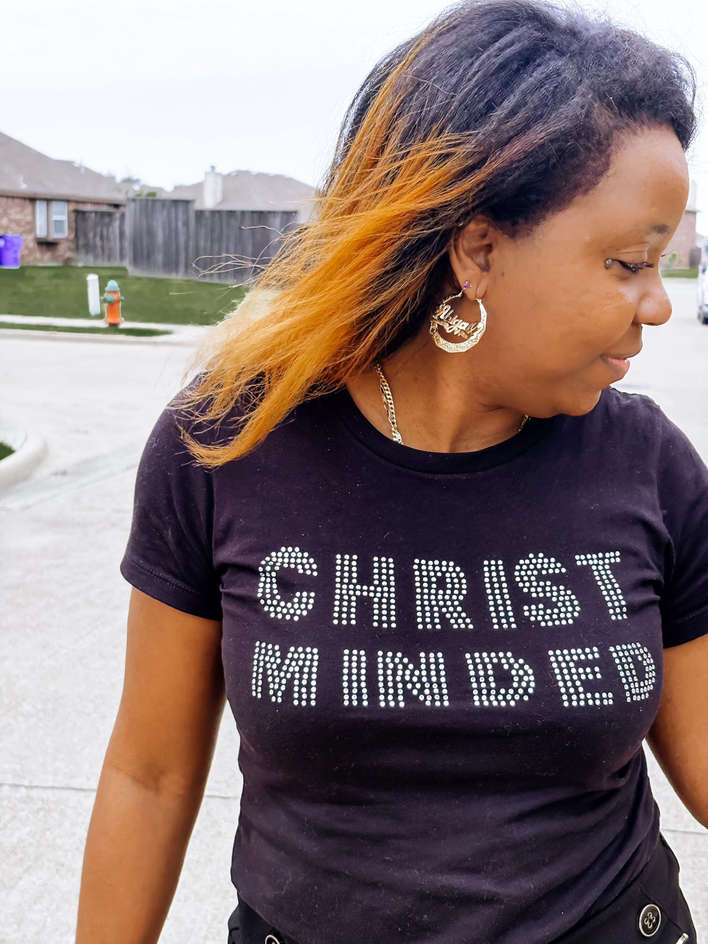 Christ Minded Rhinestone Tee