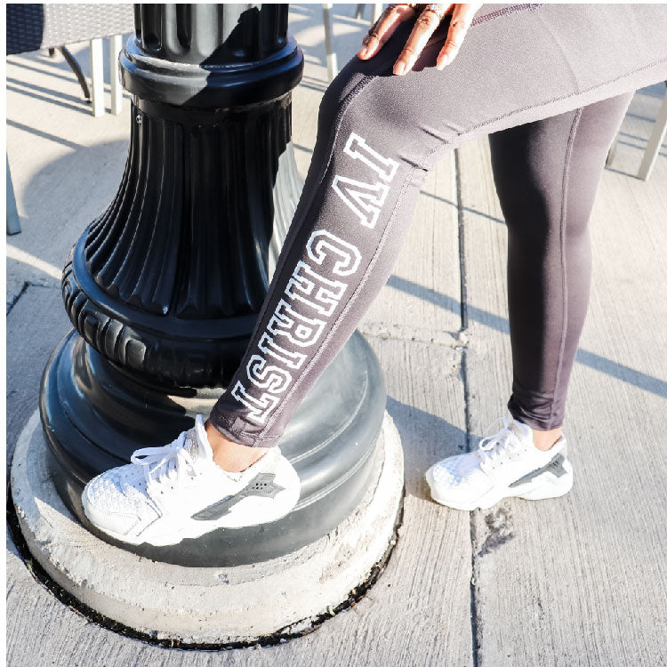 Women's Ambassador IV Christ Ladies Performance Leggings (University Letters)