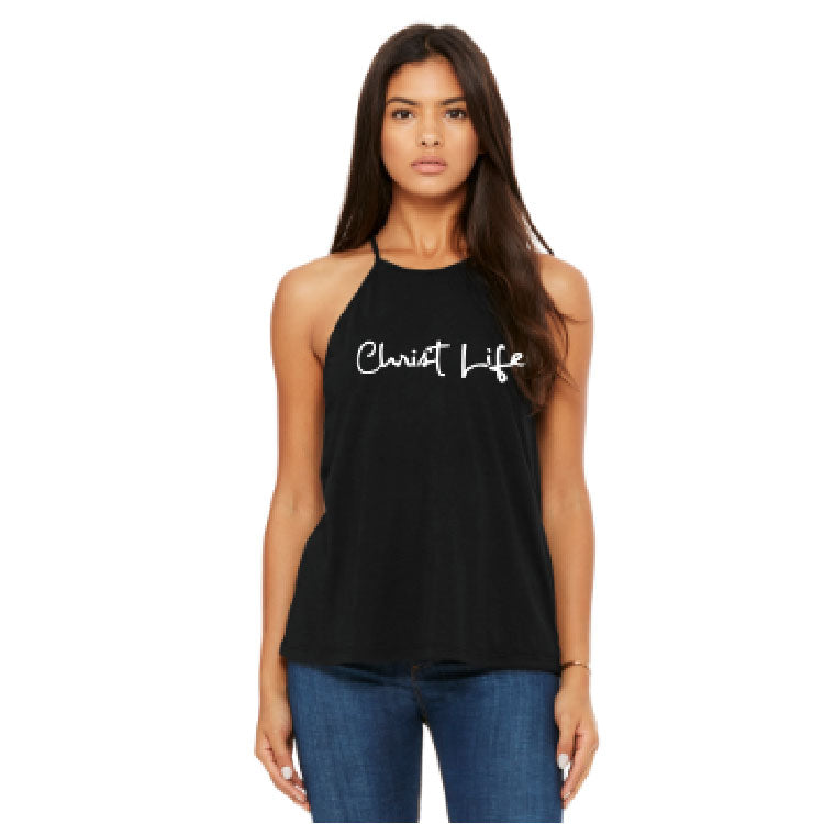 Women's Christ Life Flowy High Neck Tank