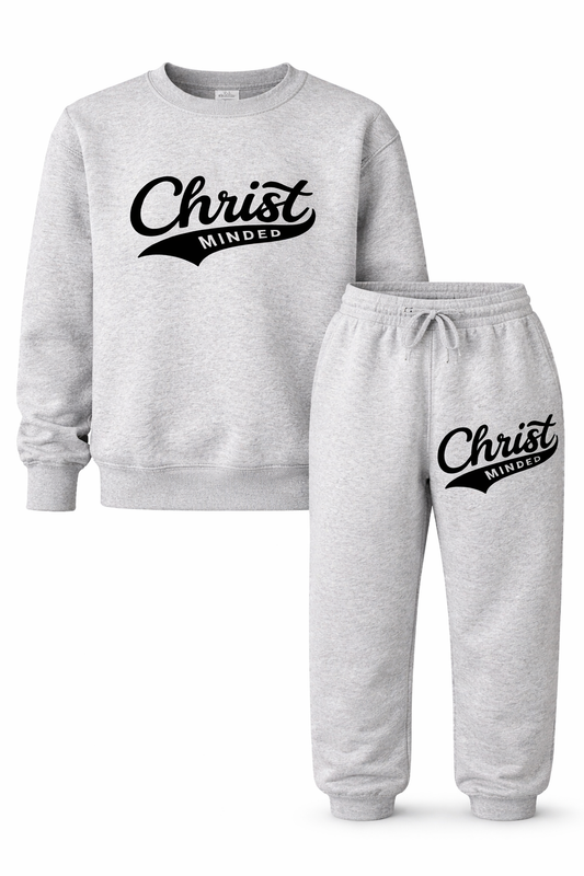 Christ Minded Kids Sweatsuit Set – Heather Gray