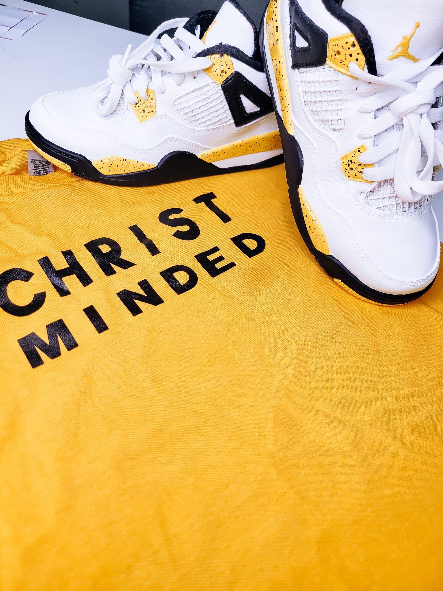 Christ Minded Yellow & Black Tee