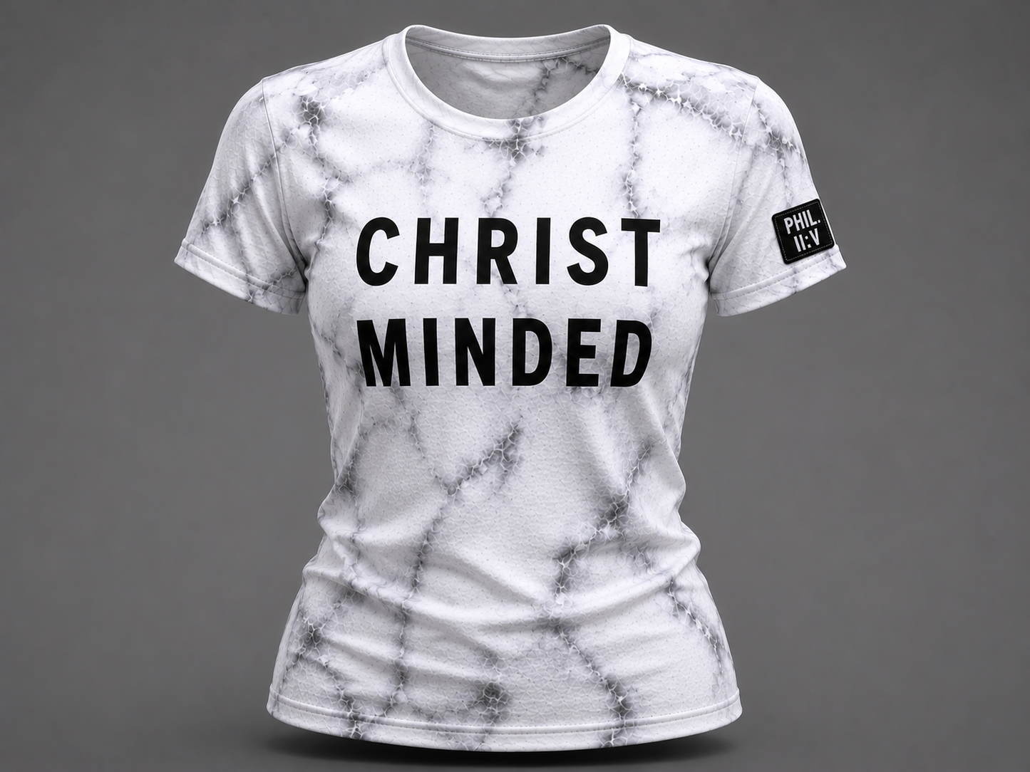 Women's Christ Minded™ Marble Performance T-Shirt | Philippians 2:5